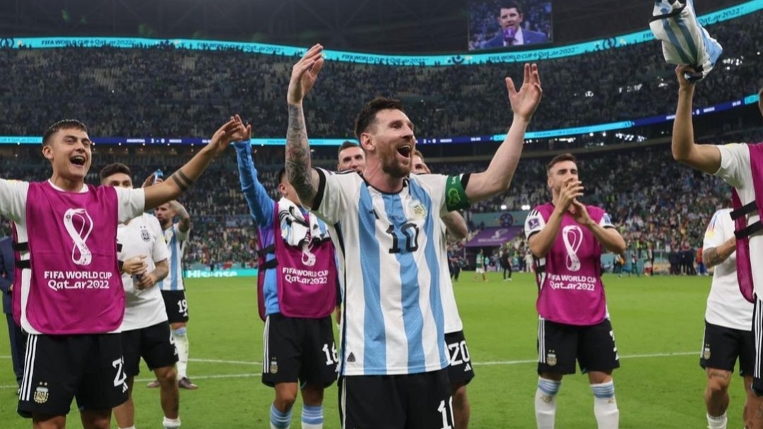 Argentina taklukkan Meksiko dengan skor 2-0 di Lusail Iconic Stadium, Minggu (27/11) dini hari WIB