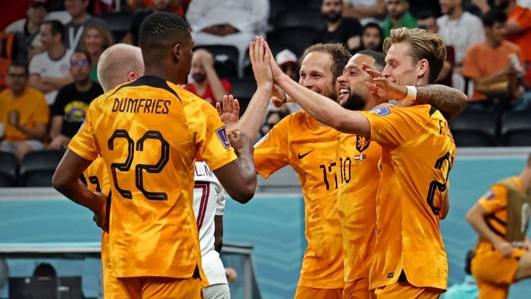 Belanda kalahkan Qatar 2-0 bertanding di Al Bayt Stadium, Selasa (29/11) malam WIB