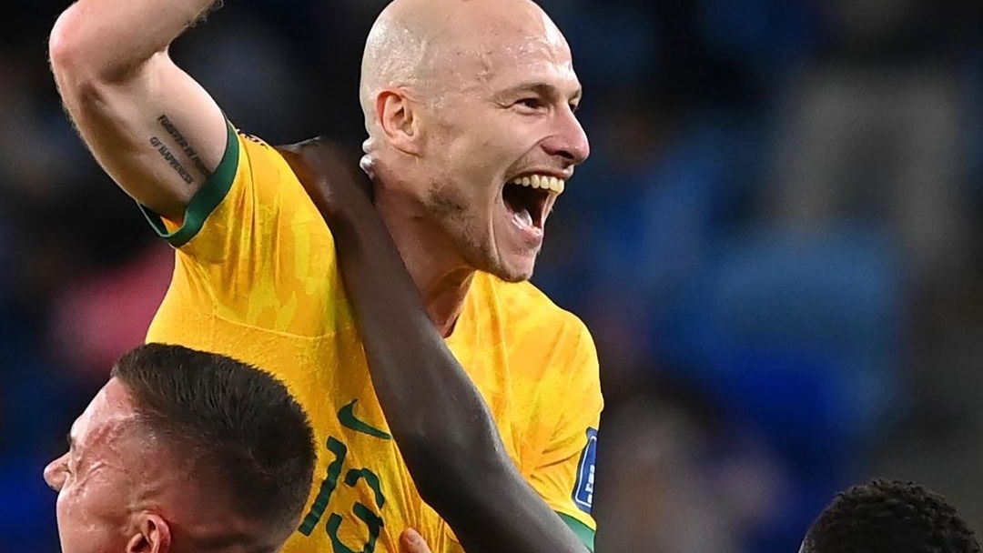 Australia berhasil kalahkan Denmark 1-0  bertanding di Al Janoub Stadium, Rabu (30/11)