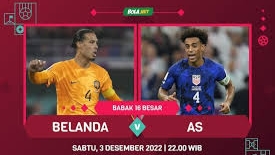 Belanda vs Amerika Serikat 16 besar Piala Dunia 2022 Qatar