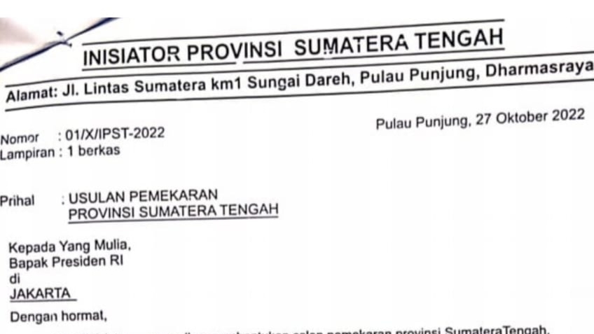 Kabupaten Kerinci, Sungai Penuh dan Bungo masuk dalam usulan pembentukan Provinsi Sumatera Tengah