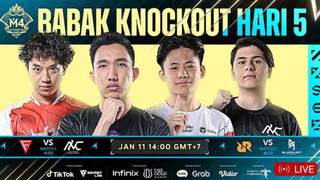 Babak knock out M4 Mobile Legends hari ke 5 