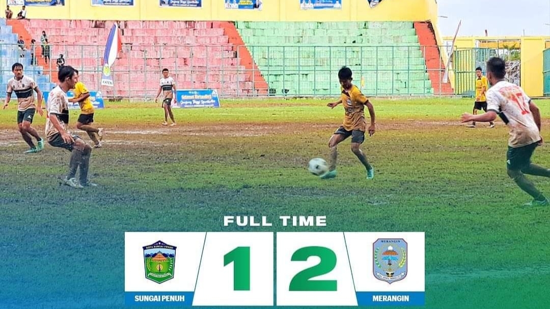 Merangin kalahkan Sungai Penuh 2-1 di Stadion Sri Maharaja Batu Tebo, Kamis (19/1)