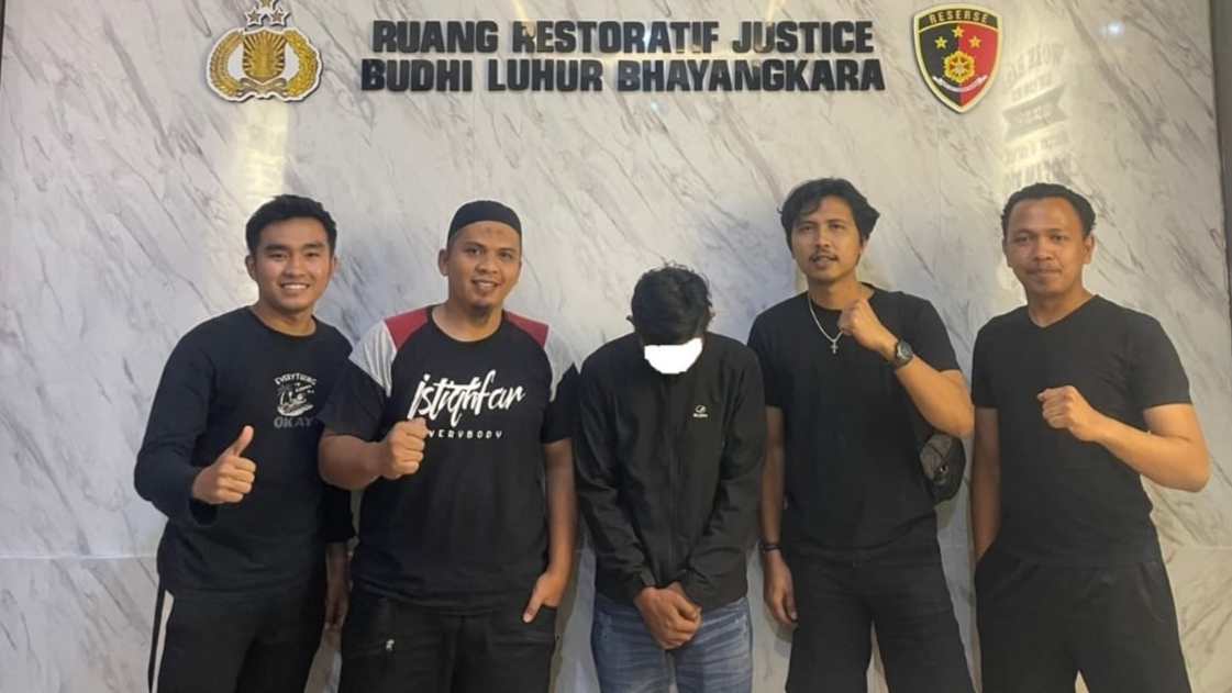 Polres Merangin saat amankan TS karyawan penggelapan alat jaringan tower