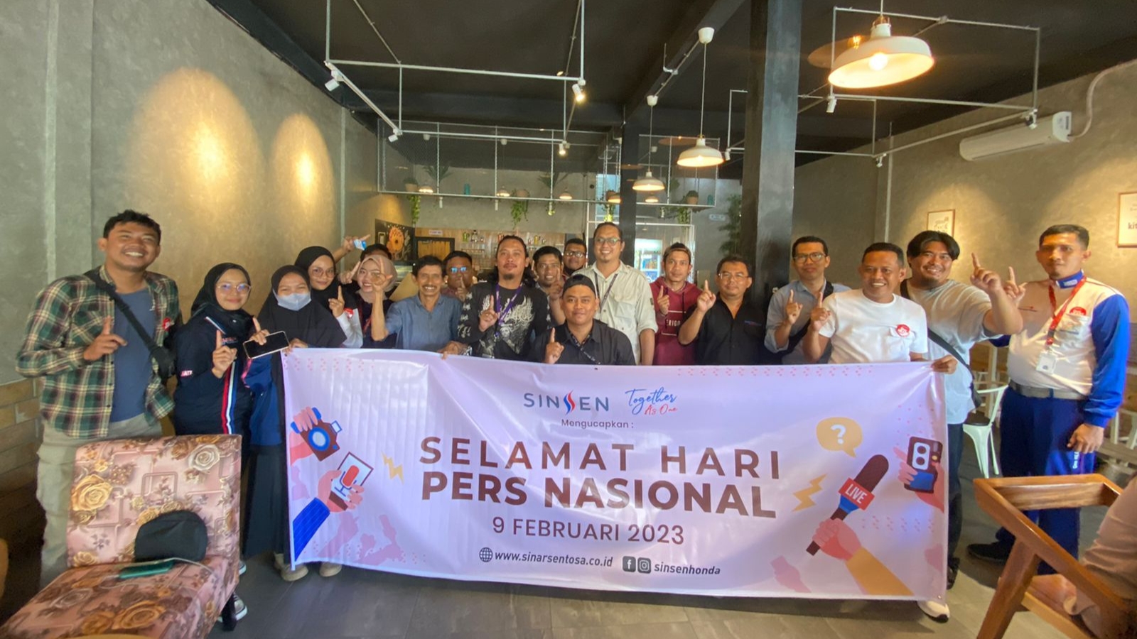 Sinsen Motor Honda saat perayaan HPN 2023 bersama jurnalis Jambi, Kamis (9/2)