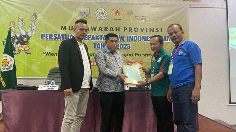 Muzzakir terpilih aklamasi di Musprov PSTI Jambi, Sabtu (11/3)