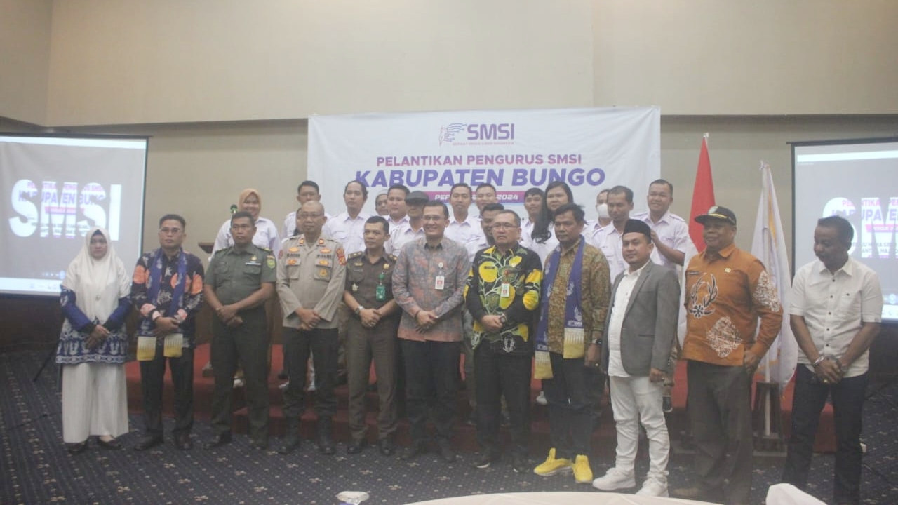 Pelantikan pengurus SMSI Bungo periode 2022-2024, Kamis (16/3)