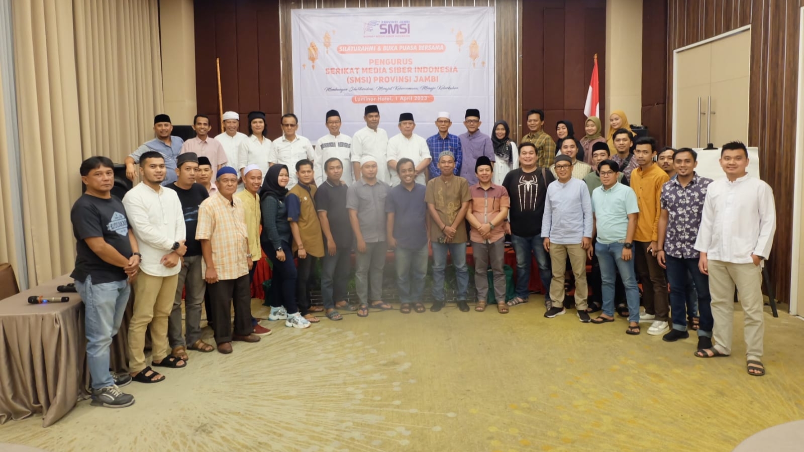 Buka bersama pengurus SMSI Provinsi Jambi, Sabtu (1/4) di Luminor Hotel Kota Jambi
