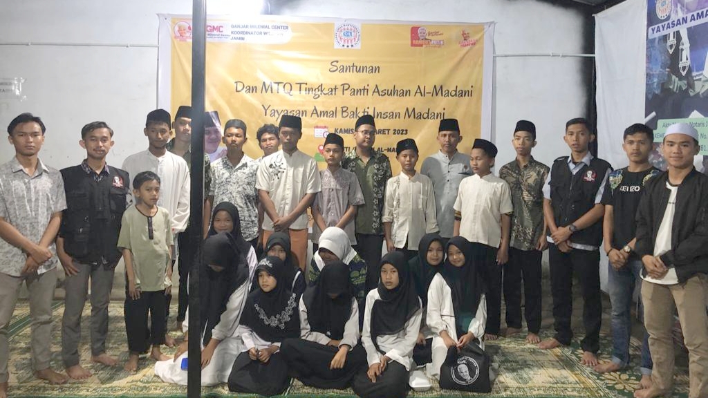 Ganjar milenial adakan lomba MTQ tingkat Panti Asuhan di Muaro Jambi, Senin (3/4)