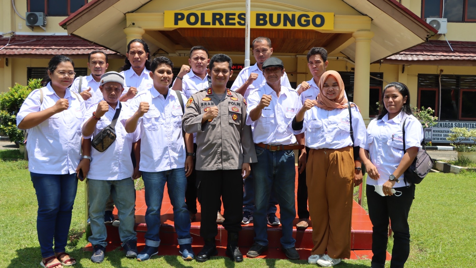 Silaturahmi pengurus SMSI Bungo dengan Kapolres, Selasa (11/4)