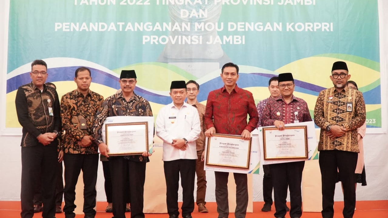 Penganugerahan Paritrana Awards tahun 2022 tingkat Provinsi Jambi, Kamis (13/4)