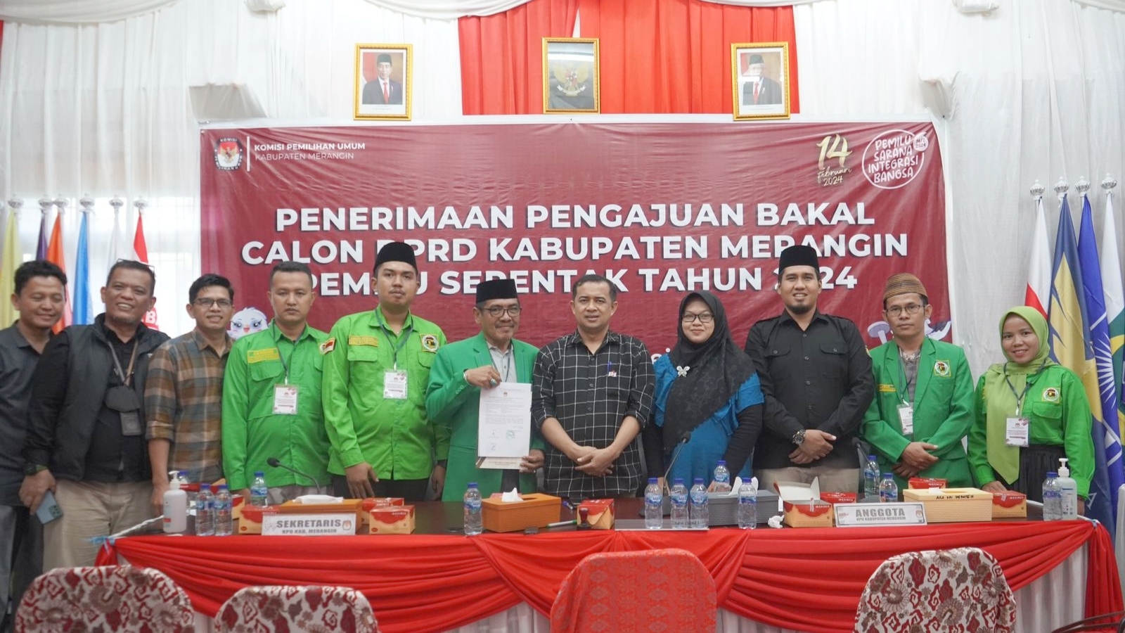 PPP Merangi saat mendaftar di KPU Merangin 