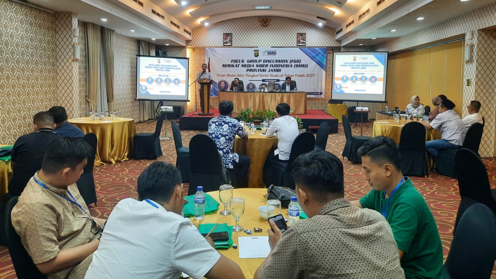 Wadir Intelkam Polda Jambi saat buka FGD SMSI Provinsi Jambi, Jumat (19/5)