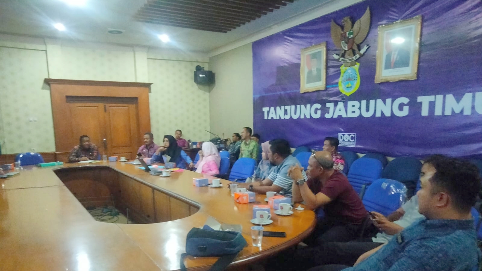 Rapat lanjutan Pemkab Tanjab Timur dengan pengusaha pinang, Kamis (9/6)