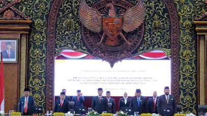 Al Haris saat hadiri Paripurna Pidato Kenegaraan Presiden Jokowi di DPRD Provinsi Jambi, Rabu (16/8)