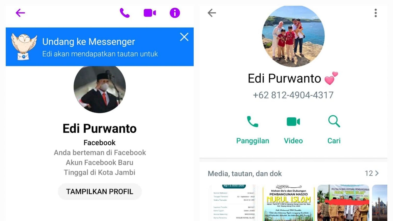 Waspada penipuan catut nama Ketua DPRD Provinsi Jambi