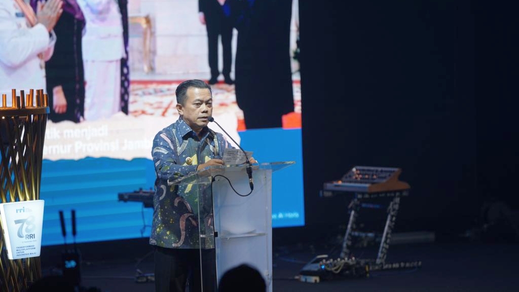 Gubernur Al Haris saat hadiri HUT RRI ke 78 di Kantor RRI Jakarta, Senin (11/9)