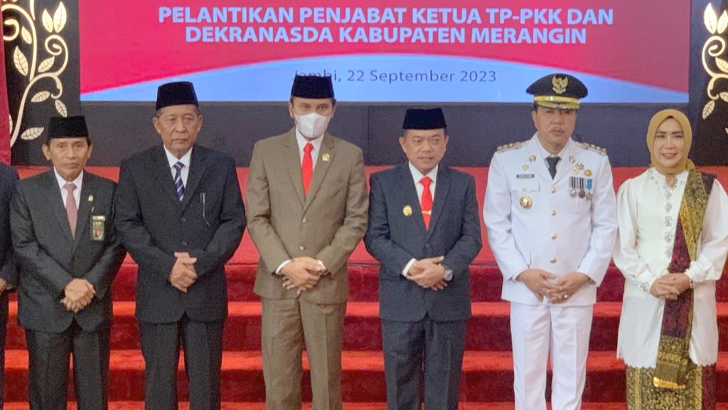 Edi Purwanto saat hadiri pelantikan Pj Bupati Merangin, Mukti Said