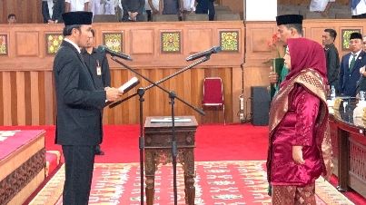 DPRD Jambi gelar rapat paripurna pengambilan sumpah PAW Lilis Ismayani, Rabu (27/9)