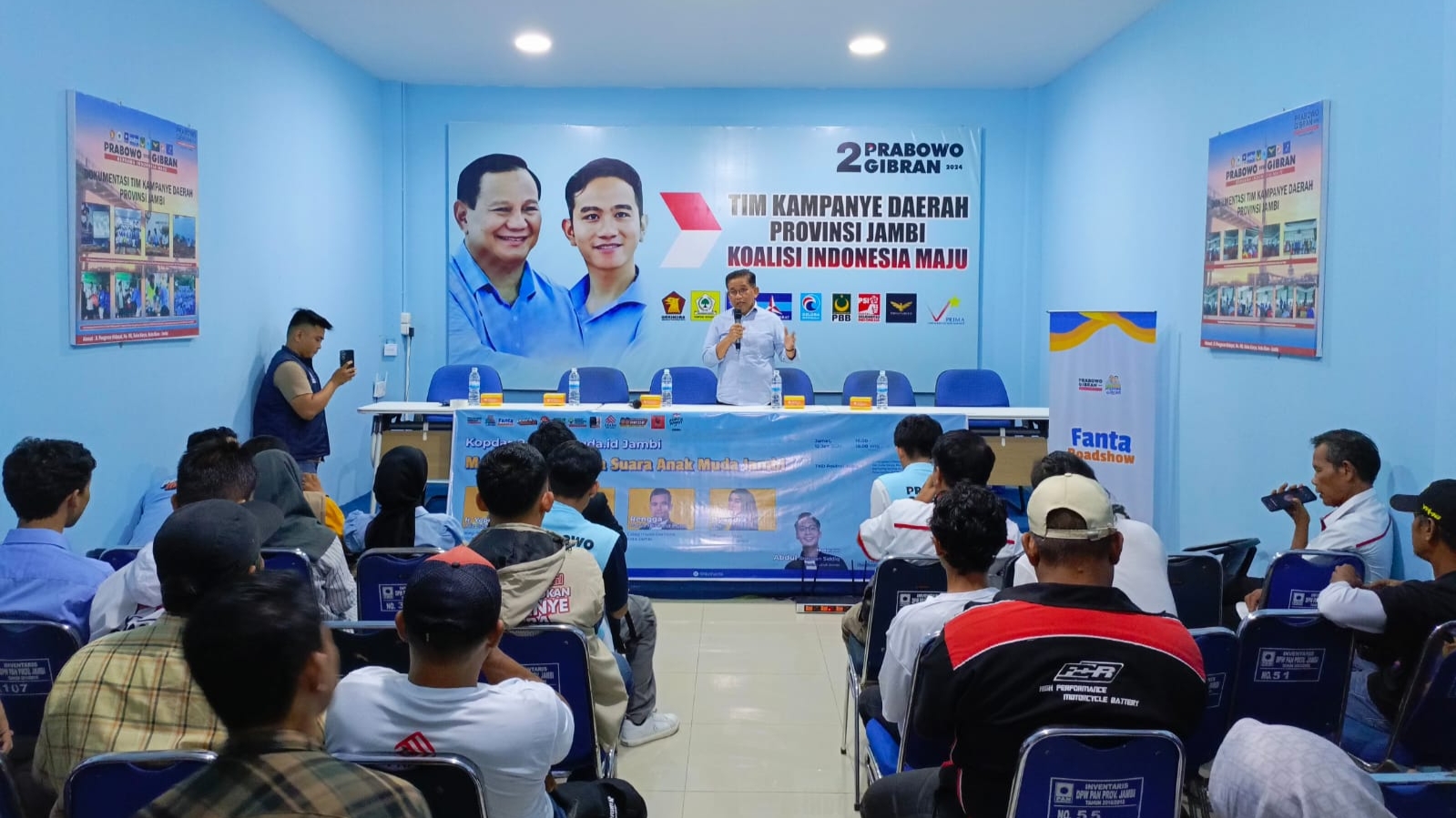 H Bakri saat sambutan di road show Fanta Syariah Prabowo-Gibran, Jumat (12/1)