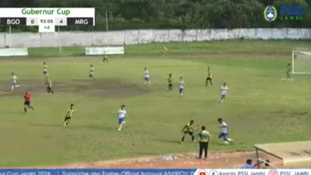 Merangin saat kalahkan Bungo 4-0 di final Gubernur Cup Jambi 2024, Senin (29/1)