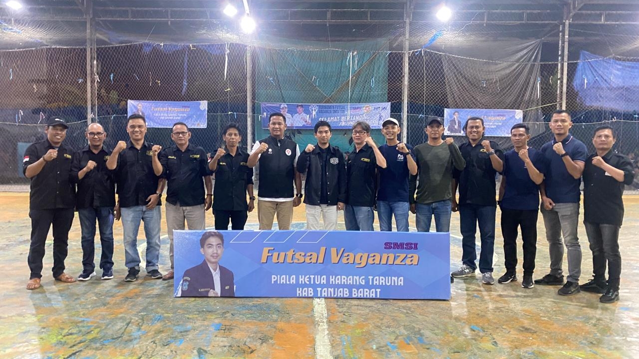 40 tim ikuti Turnamen Futsal Vaganza SMSI Tanjab Barat Piala Karang Taruna