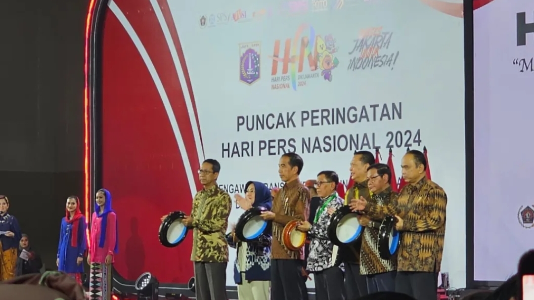 Presiden Jokowi hadiri puncak HPN 2024 di Jakarta, Selasa (20/2)