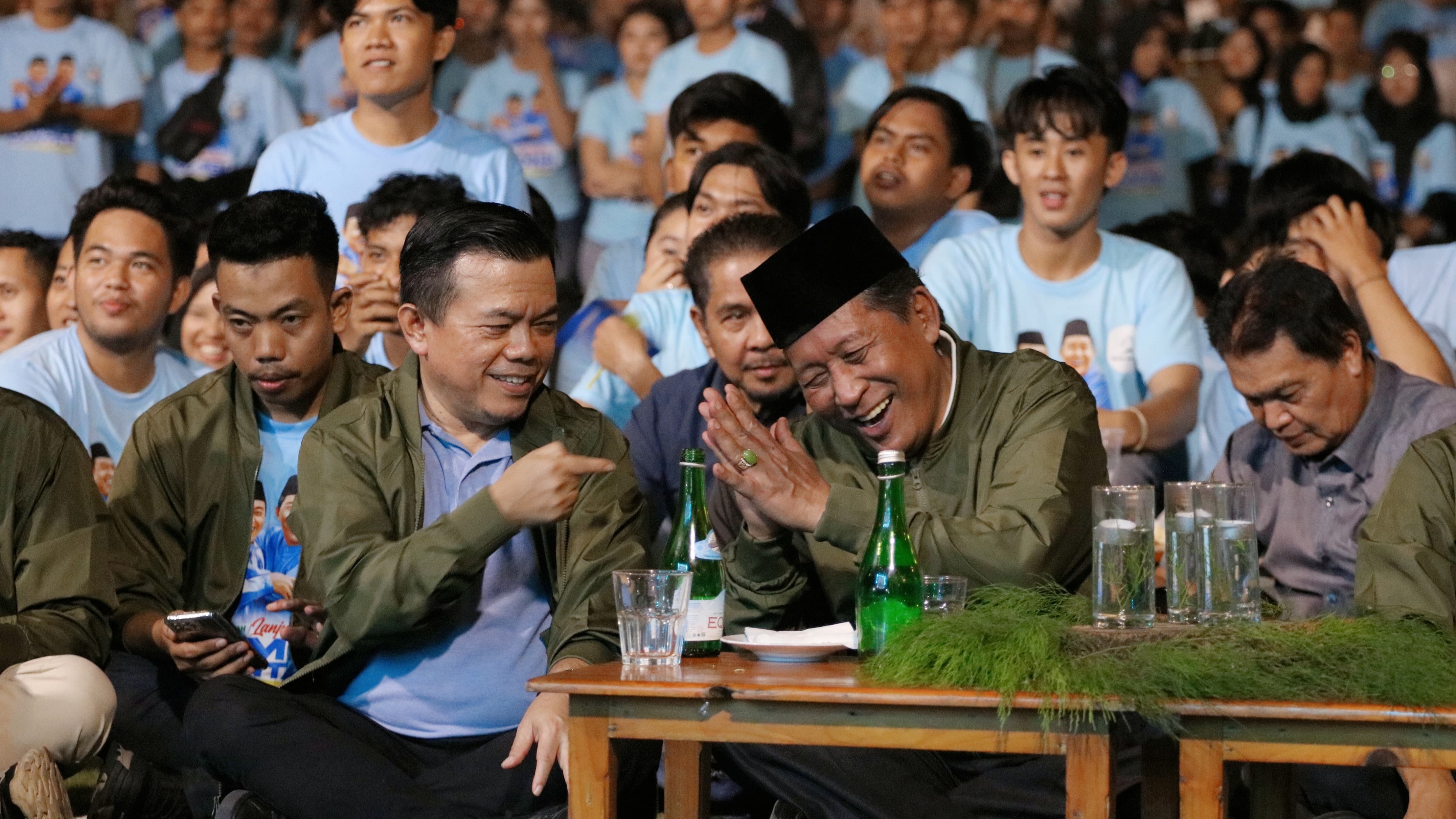 Al Haris dan Abdullah Sani saat hadiri deklarasi dukungan milenial