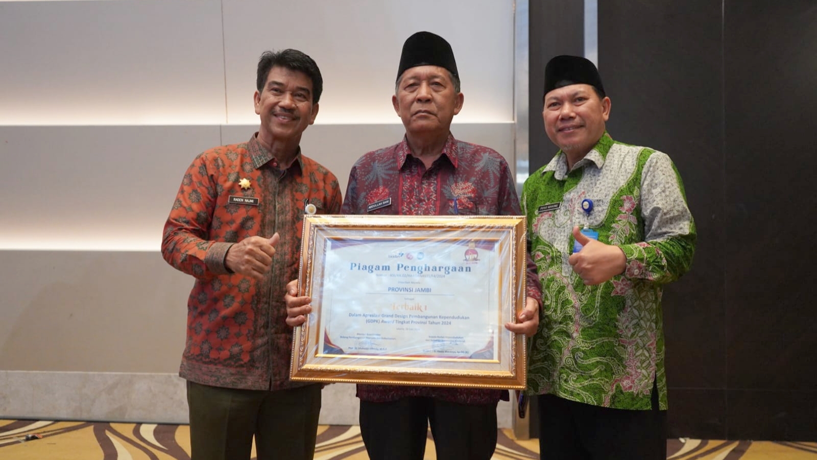 Pemprov Jambi raih penghargaan GDPK Award
