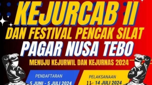 Kejurcab II dan Festival Pencak Silat Pagar Nusa Tebo