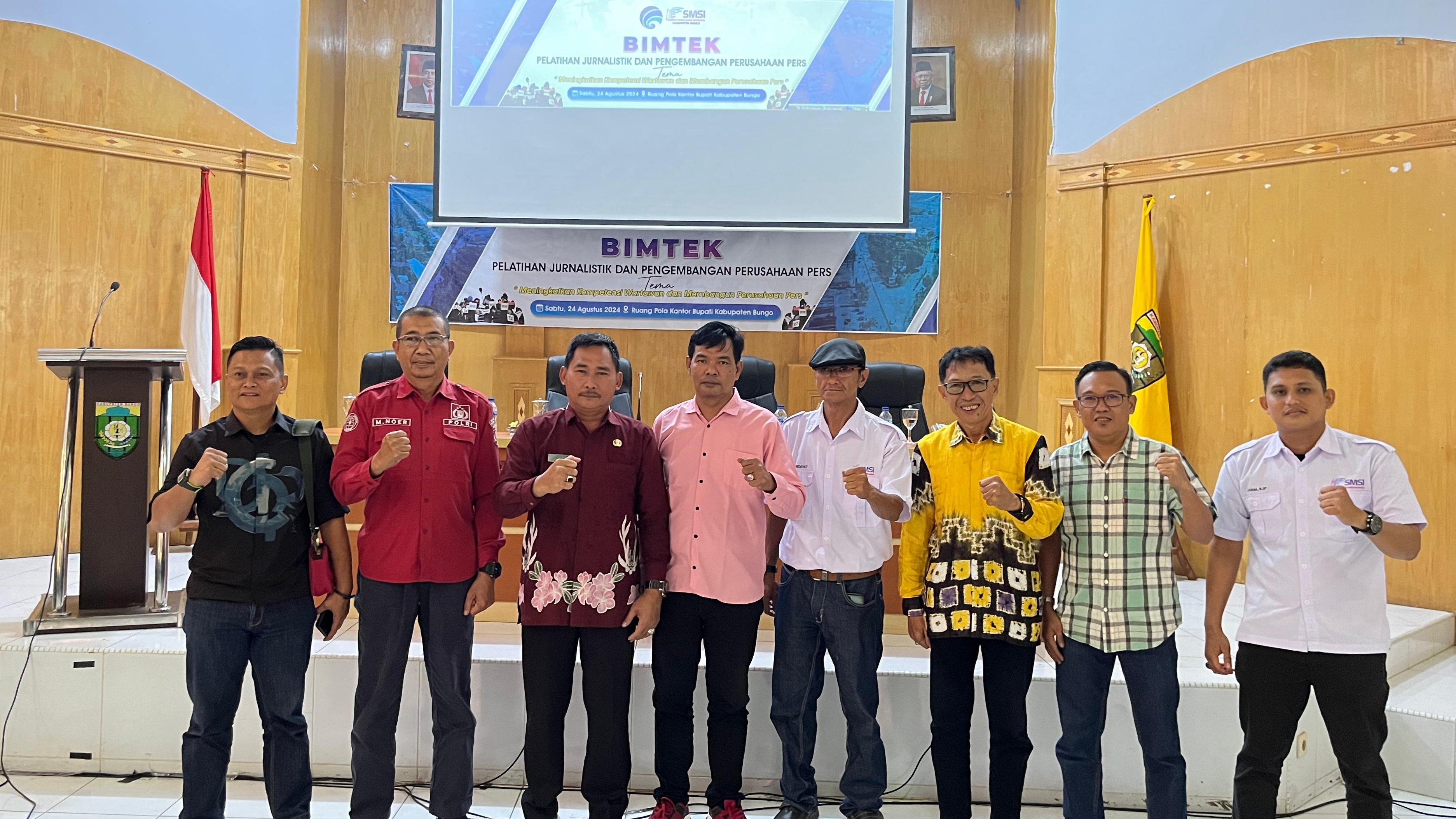 SMSI Bungo Gelar Bimtek Pelatihan Jurnalistik dan Pengembangan Perusahaan Pers