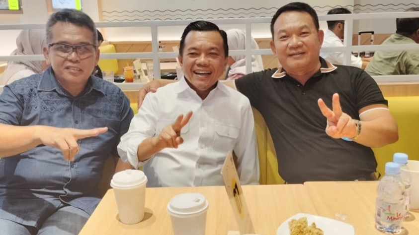 Dari kanan Jenderal TNI (purn) Dudung, Al Haris dan Letjen TNI Hilman Hadi