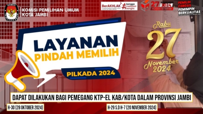 Layanan pindah milih KPU Kota Jambi di Pilkada 2024
