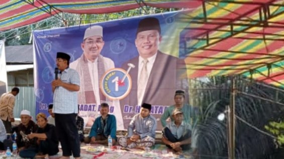 UAS saat silaturahmi dengan warga Sungai Terap