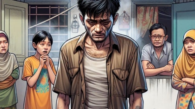 Ilustrasi bahaya narkoba untuk keluarga 