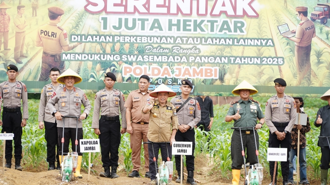 Al Haris bersama Kapolda ikut Tmtanam jagung serentak satu juta hektar 