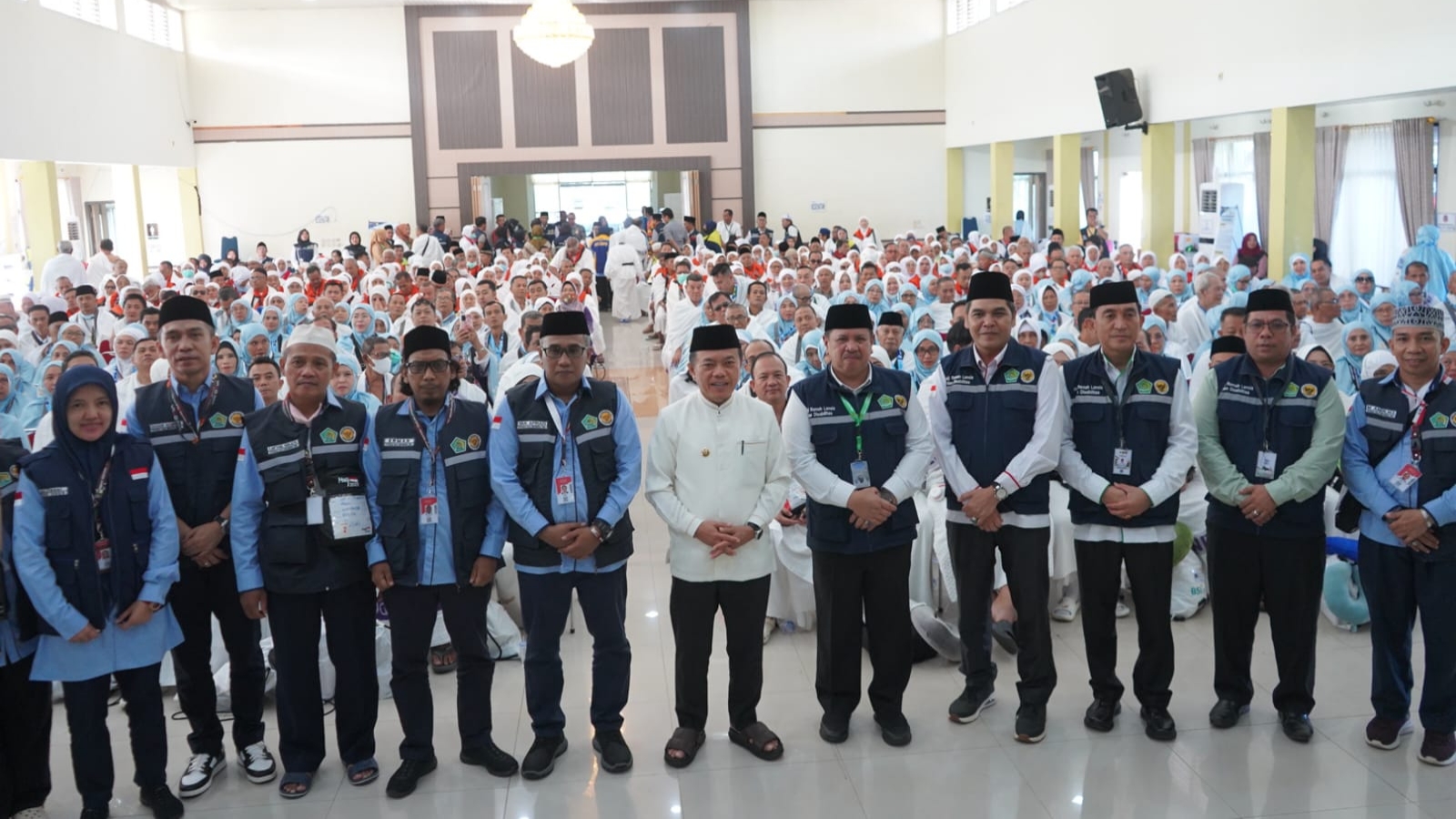 Al Haris saat pelepasan calon jemaah haji kloter 24 Batang Hari