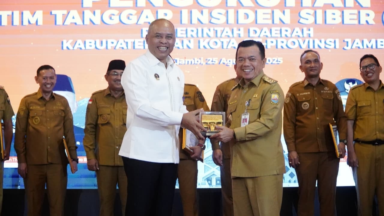 Al Haris terima penghargaan Jambi jadi Provinsi ke-6 lengkapi tim tanggap insiden siber