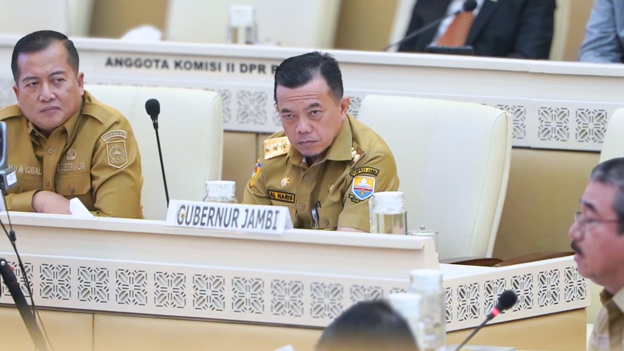 Gubernur Al Haris saat Raker, RDP dan RDPU Bersama Komisi II DPR RI