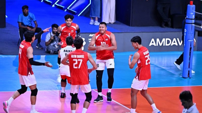 Pertandingan Timnas Voli Indonesia di Final AVC Men's Cup 2026