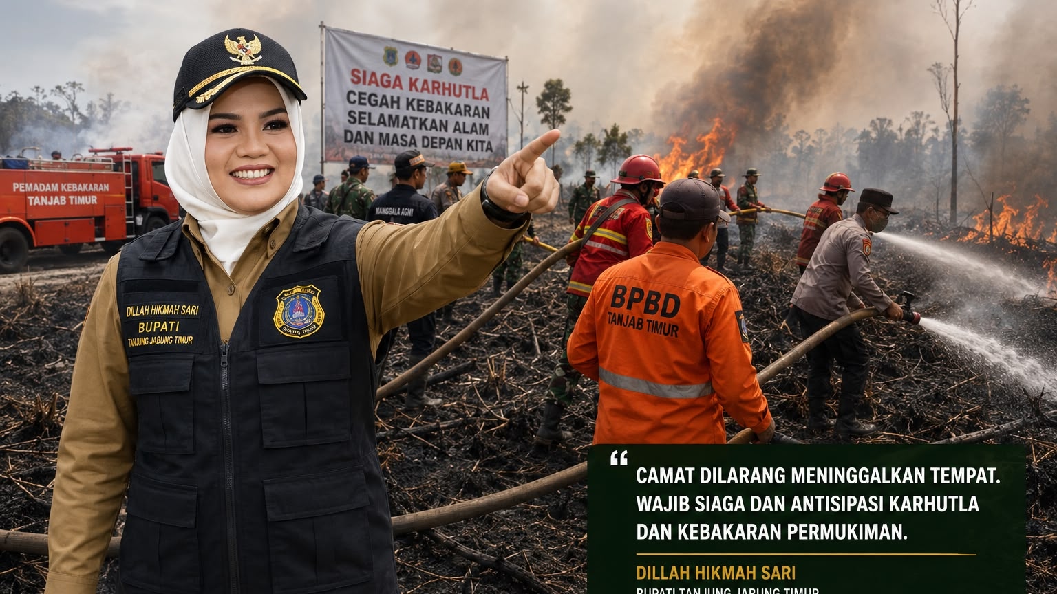 Rawan Karhutla, Bupati Dillah Hich larang Camat tinggalkan wilayah
