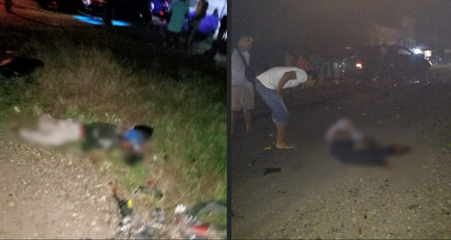 Kecelakaan mobil vs motor di Merangin