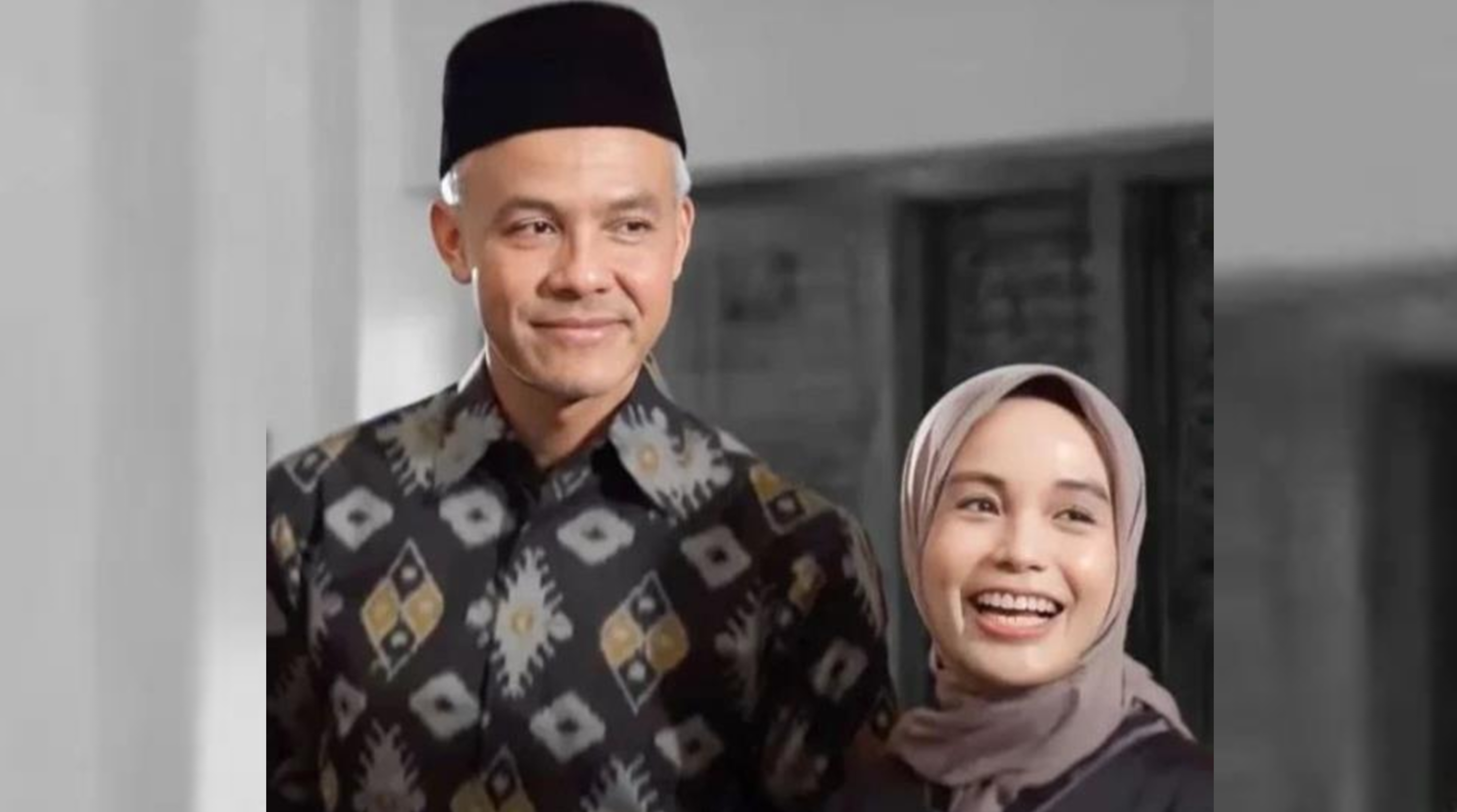 Ganjar Pranowo bersama Istri Siti Atiqoh Tugiyah