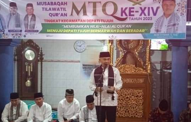 Bupati Adirozal buka MTQ tingkat Kecamatan Depati 7
