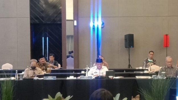 Gubernur Al Haris saat pemaparan pengendalian inflasi
