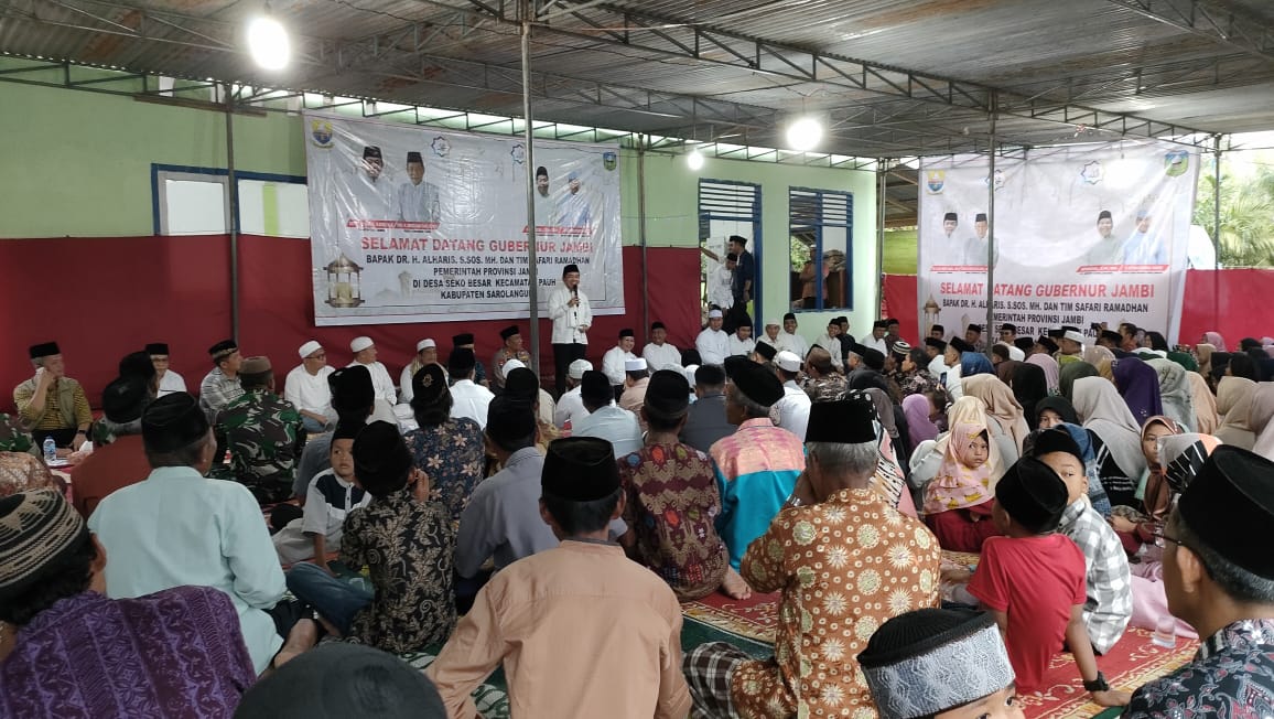 Gubernur Al Haris safari Ramadan di Desa Terpencil Seko Besar Sarolangun, Kamis (30/3)