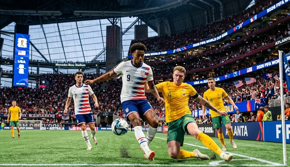 Ilustrasi pertandingan Amrika Serikat vs Australia Piala Dunia 2026
