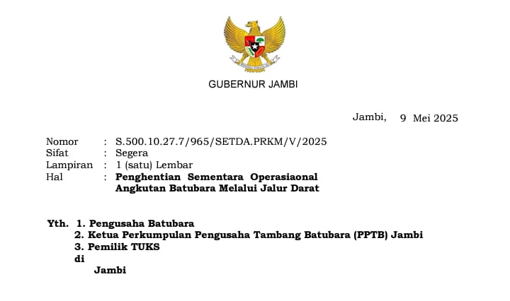 Aktivitas angkutan batubara jalur darat dihentikan sementara
