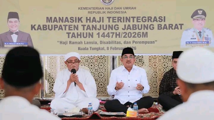 Bupati Anwar Sadat Buka Manasik Haji Terintegrasi Tahun 2026 di Tanjab Barat