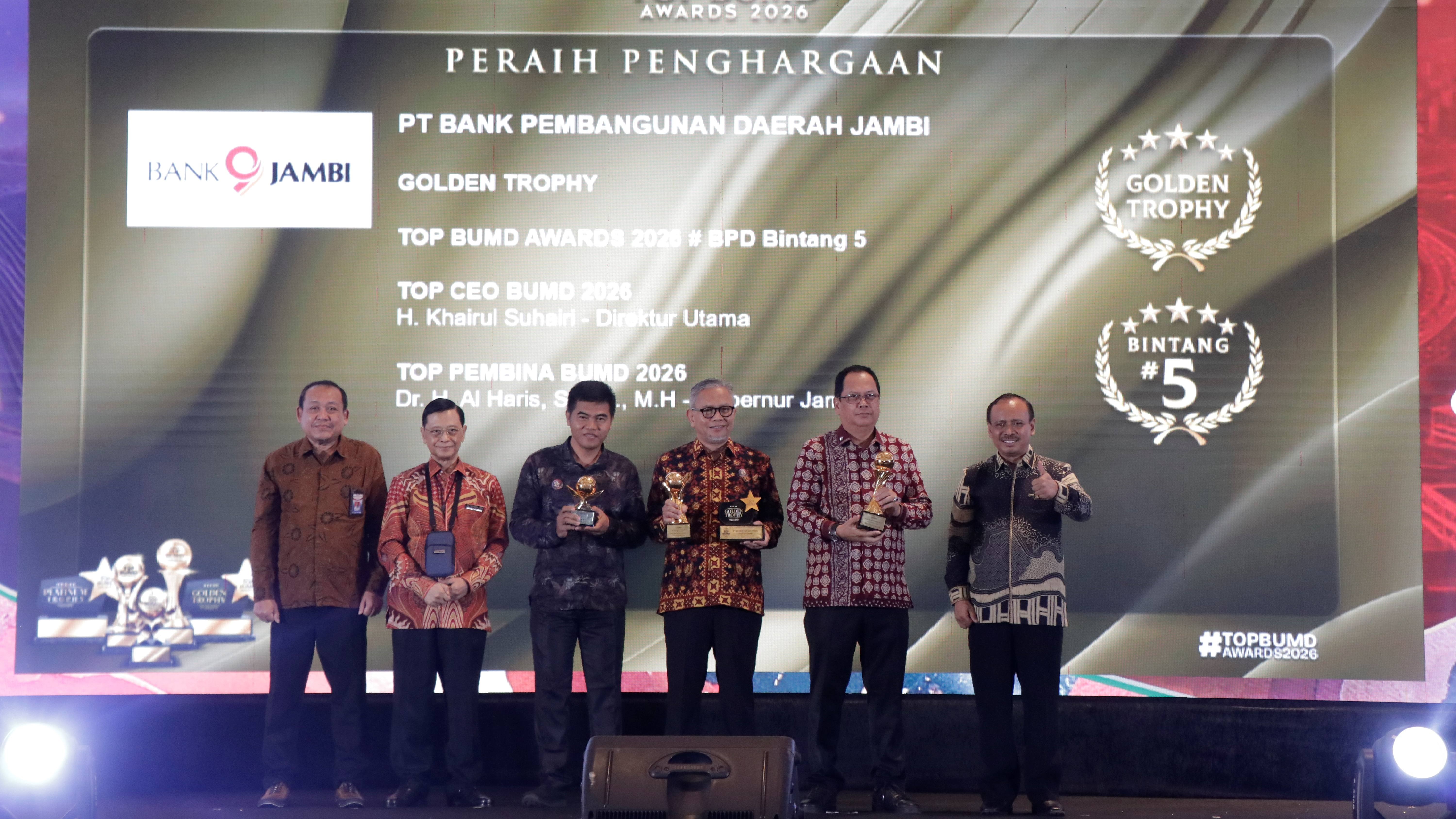 Bank Jambi raih penghargaan bergengsi TOP BUMD Awards 2026